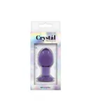 Crystal Glass Anal Plug Medium Purple