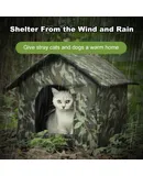 Outdoor Cat House Stray Cat Dog House, Indoor and Outdoor Use, Wind and Rain Shield, High-Quality Oxford Fabric, Waterproof and Moisture-proof, Easy Installation, Long-lasting Warmth