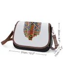 Kente Design African Print African Clothing Vintage Crossbody Bag for Women Medium Leather Hobo Bags Shoulder Bag Classic City Leather Satchels