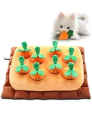 Carrot Dog Toy Plush Pet Toy for Foraging, Sniffing Training for Dogs, Interactive Games for Dogs, Eliminating Boredom and Releasing Stress, Gifts (Smiley)