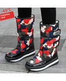 YASEN new winter snow boots for women thickened mid-calf waterproof anti-slip plus velvet cotton shoes high-top warm boots