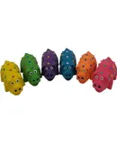 6 Pack 4 Inch Mini Latex Dog Squeaky Toys Polka Dot Piglet Pig Dog Toy for Mimi Small Dogs