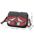 The Circus Vintage Crossbody Bag for Women Medium Leather Hobo Bags Shoulder Bag Classic City Leather Satchels