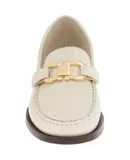 Salvatore Ferragamo Women's Maryan Bit Patent Leather Loafer, Mascarpone
