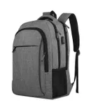 Travel Backpack, Large Carry on Backpack, 18 Inch Laptop Backpack,with USB Port College School Rucksack Bag Backpack Gifts for Him Men Women, Gray