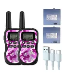 Kids Walkie Talkies,3 Miles Range Walkie Talkies for Kids Outside Adventures, 2Pack -Pink