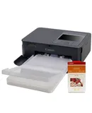 Canon SELPHY CP1500 Compact Photo Printer (Black) + Canon RP-108 High-Capacity Color Ink and Paper Set for SELPHY CP1000 CP1200 CP1300 CP910 CP820 Printers