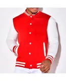 Men's Fashion Varsity Jacket Causal Slim Fit Cotton Letterman Baseball Bomber Jackets