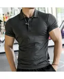 Men's Polo Shirt Quick Dry Performance Short Sleeve Tactical Shirt Pique Jersey Golf Shirt