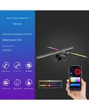 Screen display computer display light bar hanging lamp eye protection desk lamp display screen light intelligent induction straight curved surface, front and rear light RG intelligent control model, black