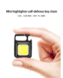 Multi-functional outdoor camping new mini high-light self-defense key chain working light usb charging auto repair searchlight