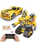 2-in-1 Build a Robot Kit,901 Pieces Remote & APP Controlled Robot or Race Car,Robotic Building Blocks Toys STEM Projects for Kids Ages 8 9 10 11 12 13 14,Chirstmas Birthday Gift for Boys