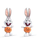 Bugs Bunny Halloween Big Head Pumpkin Plush Dog Toy | Stuffed Animal Toy for Dogs, Medium Dog Toy Bugs Bunny Squeaky Dog Toy Dog Chew Toy, 9 Inch, (FF16973) (Pack of 2)