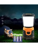 Emergency multifunctional super bright tent rechargeable camping light strong led outdoor camp lighting camping light-3D dry battery 1000 lumens Orange (without battery)