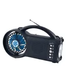 Solar Power Bluetooth Speaker with FM Radio / LED Torch Light / Fan
