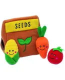 Zippy Burrow Interactive Hide & Seek Dog Toys, Colorful Squeaky Plush Puzzles, Seed Packet