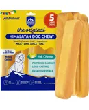 Original Yak Cheese Dog Chews, The Better-For-You Chew, 100% Natural, Long Lasting, Healthy Safe Dog Treats, Lactose & Grain Free, Protein Rich, For Dogs 65 Lbs & Smaller, 5-Count