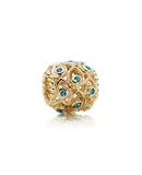 Charm Pandora De Oro Tesoros Del Mar | Topacio Azul Intenso 750817Tpp | Baño De Oro 14K | Joyería De Lujo Para Mujer | Ideal Para Regalo Elegante | Compatible Con Charms Pandora
