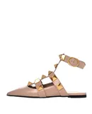 Valentino Garavani Roman Stud Calfskin Low Ballet Flat