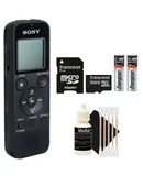 Sony ICD-PX370 Digital Voice Recorder + 32GB MicroSD Card + 3pc Cleaning Kit