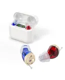 In ear wireless invisible hearing aid, mobile digital charging case, amplifying earphone, Hearing aids, white and color