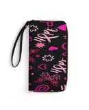 Hope Heals Awareness Wallet for Womens PU Leather Zip Around Wallers Clutch Wristlet Travel Long Purse