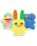 Pets: Fuggler Funny Ugly Monster Assortment 2-3 Pack Dog Toy Soft Plushes, Pet Friendly Stitching, Squeaker, Crinkle Ears, Rubber Teeth Mate
