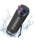 Tronsmart T7 Lite 24W Portable Bluetooth Speaker, Enhanced Bass, Rainbow Light Show, 24H Playtime, IPX7 Waterproof, Wireless Stereo Pairing, Bluetooth 5.3, for Home Outdoor Travel (Black)