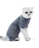 Pet Recovery Suit Four Legs Abdominal Wound Jacket for Cats