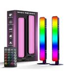 RGB Light Bar, Music Sync RGB IC LED Light Bar, USB Ambient Lamp, Color Changing Gaming TV Backlight with Remote Control, 15 Dynamic Modes for Room Gaming Decoration