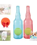 Crunchnplay Bottle Toy for Dogs, Crunchnplay Bottle Toy, Tennis Dog Chews Toy Bottle, Interesting Squeaky Dog Toys with Tennis Ball, Floating Bottle Cruncher Dog Toys (B-2PCS+Frisbee)