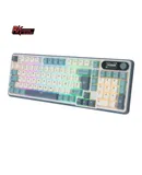 RK ROYAL KLUDGE S98 Sky Blue Mechanical Keyboard w/Smart Display & Knob, Top Mount 96% Wireless Mechanical Keyboard BT/2.4G/USB-C, Hot Swappable, Software Support, Creamy Sounding, 98 Keys,Chartreuse Switch