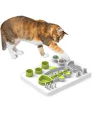 Cat Tunnel Bed with Cat Toys for Bored Indoor Adult Cats – Includes 1 Laser Paw, 1 Ball, and 2 Hollow Tunnels to Form Big Donut Shaped Tube Can Be Used as Peekabo Cave or Comfy Pet Bed