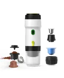 Portable Electric Espresso Machine,Travel Coffee Maker for Camping, Car Coffee Maker Self-Heating with USB-DC,White