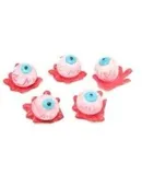 Halloween props tricked scars horror scary organ set bar decoration tricked ears eyeballs suitable for Halloween friends party play-Blue Eyeballs Set of 5