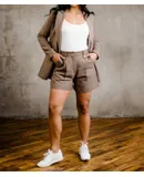 Able Esme Linen Short In Driftwood
