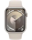 Apple Watch Series 9 [GPS 45mm] Smartwatch with Starlight Aluminum Case with Starlight Sport Band S/M