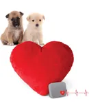 Mother's Heartbeat Calming Dog Toy Heart Pillow Red Medium Breed Heartbeat 8 Inch