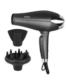 WAIKIL Hair Dryer with Diffuser | Blow Dryer for Less Frizz, More Volume and Body | With Advanced Plasma and Ceramic Technology | Black