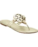 Tory Burch Women's Miller Crinkle Leather Sandal, Spark Gold