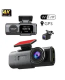 Driving recorder HD night vision 1080P front and rear 2-inch three-lens car camera - dual recording (front + inside)