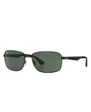 Anteojos Lentes de Sol Ray Ban Classic RB3529 006/71 61 | Color Negro Mate/Verde | Protección UV | Unisex Hombre Mujer | Ancho Lente 61 mm | Altura Lente 45 mm | Tamaño Puente 17 mm | Tamaño Varilla 145 mm