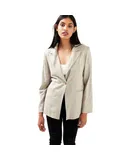 Belle & Bloom Women's Synergy Wrap Blazer in Warm Grey