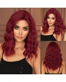 NOSTALGIA  Wavy Wig for Women Short Curly Bob Wig 18