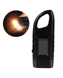Hand Crank Solar Powered Rechargeable Flashlight LED Emergency Dynamo Torch Flashlight with Clip for Camping Outdoor Climbing Backpack Hiking