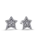 Aretes Pandora De Botón Estrella Celestial Asimétrica 292415C01 | Joyería De Lujo Para Mujer | Ideal Para Regalo Elegante | Compatible Con Charms Pandora