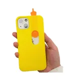 3D Printed Middle Finger Slider Phone Case，Creative friendly gestures Apple phone case toy model-Suitable for Apple 13mini Yellow