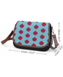Homer Muumuu Flower Vintage Crossbody Bag for Women Medium Leather Hobo Bags Shoulder Bag Classic City Leather Satchels