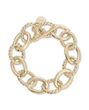 Xl Alternating Twisted Link Toggle Bracelet by eklexic