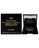 Velveteen Matte and Metallic Eyeshadow - 230 Glam Noir by GA-DE for Women - 0.105 oz Eye Shadow